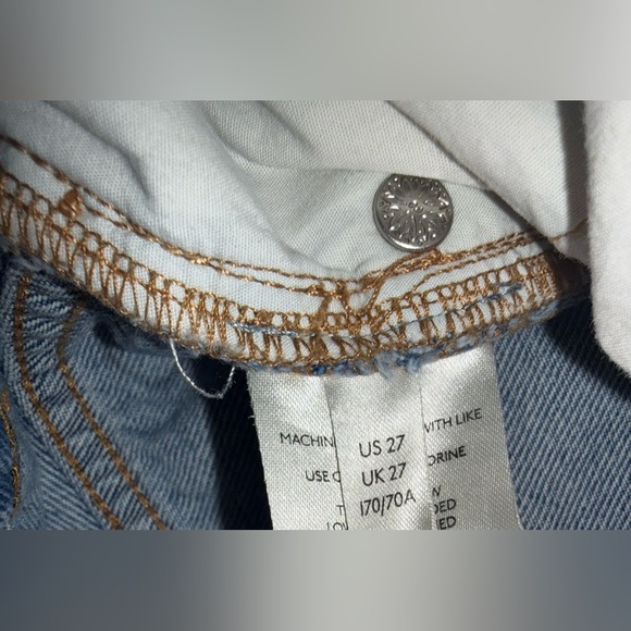 Free People Steinbeck Patched Straight-Leg Jeans size 27 - Picture 11 of 11